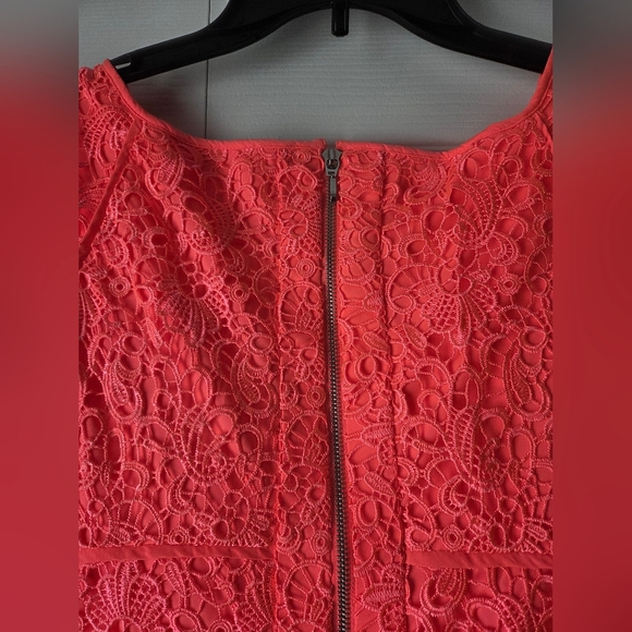 NWOT Antonio Melani Lace Sheath Coral Dress Size 0 - Picture 10 of 16
